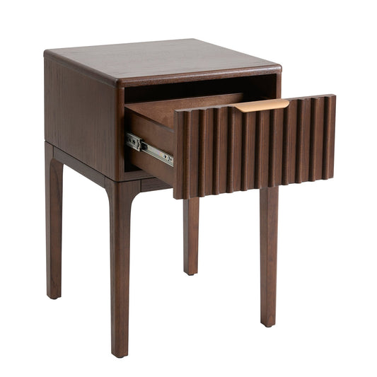 Elena Ash 1 Drawer Nightstand - Walnut - DUSK