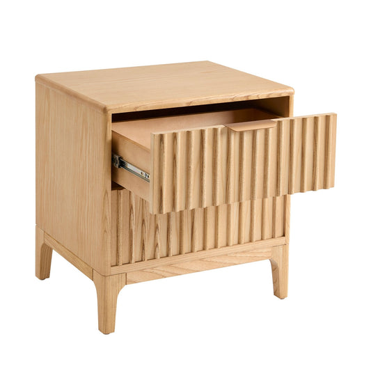 Elena Bedside Table - Light Wood - DUSK