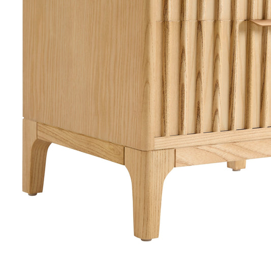 Elena Bedside Table - Light Wood - DUSK
