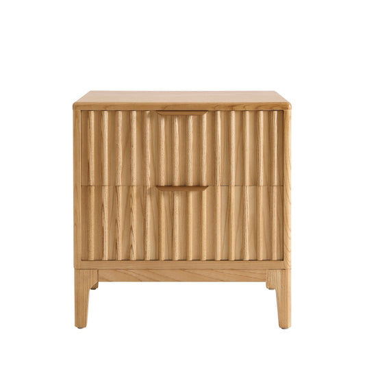 Elena Bedside Table - Light Wood - DUSK