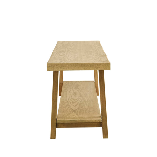 Eliza Wooden Shelf Bench - Light Wood - DUSK