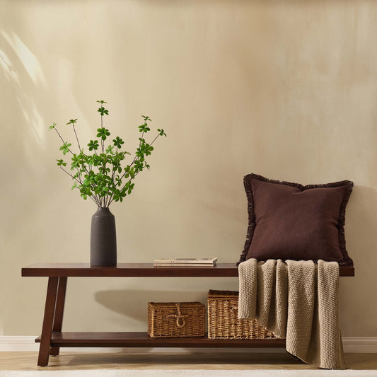 Eliza Wooden Shelf Bench - Walnut - DUSK