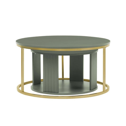 Evie Round Nesting Coffee Table - Vetiver - DUSK