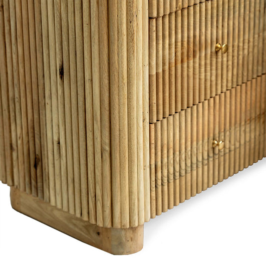 Finley Mango Wood 6 Drawer Chest - Natural - DUSK