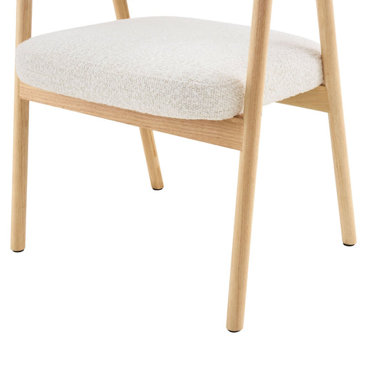 Frankie Dining Chair - Boucle/Light Wood - DUSK