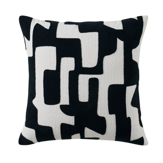 Geometric Jacquard Cushion Cover - Midnight - DUSK