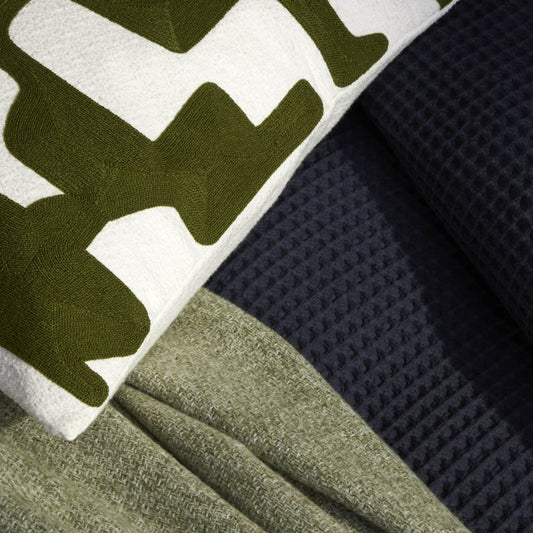 Geometric Jacquard Sofa Cushion Cover - Dark Green - DUSK