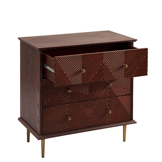 Georgie 3 Drawer Chest - Mahogany - DUSK