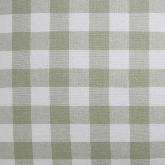 Gingham Square Frill Edge Sofa Cushion Cover - Sage - DUSK