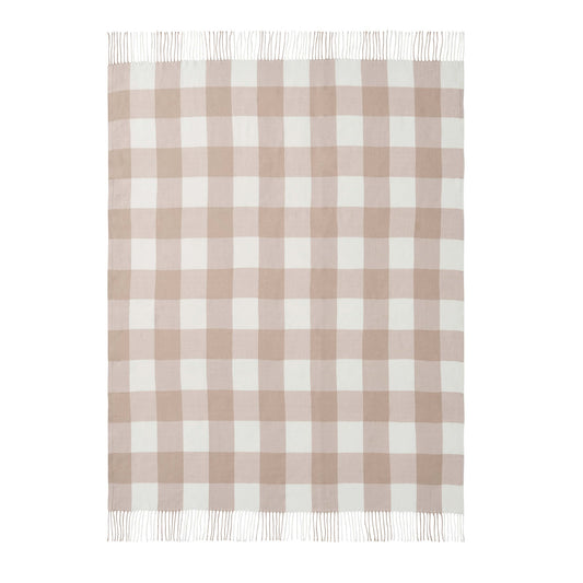 Gingham Throw - Tan - DUSK
