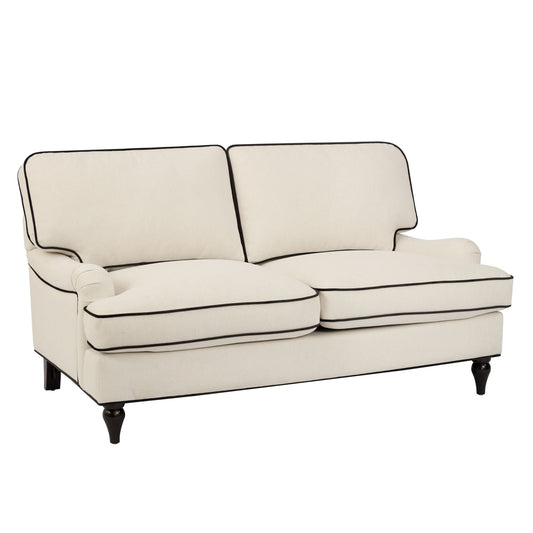Hampshire 2 Seater Sofa - Cream/Black - DUSK