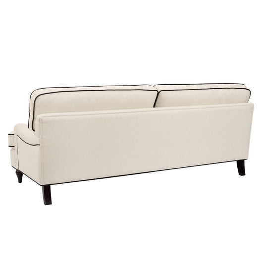 Hampshire 3 Seater Sofa - Cream/Black - DUSK