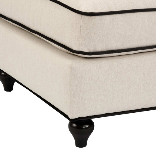 Hampshire Pouffe - Cream/Black - DUSK