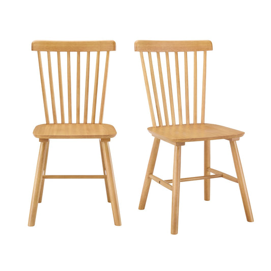 Harley Set of 2 Dining Chairs - Light Wood - DUSK