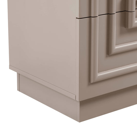 Harlow 2 Drawer Bedside Table - Taupe - DUSK