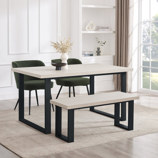 Harper 4 - 6 Seater Dining Table - Wood/Black - DUSK