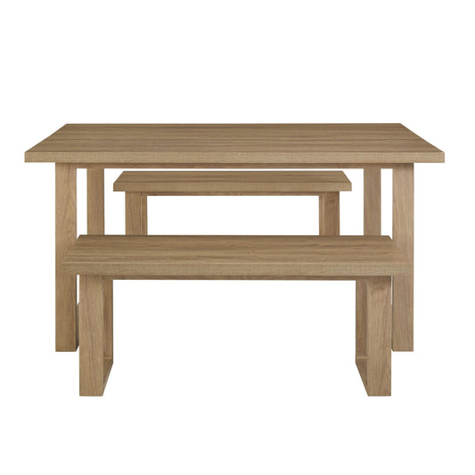 Harper Dining Bench - Light Wood - DUSK