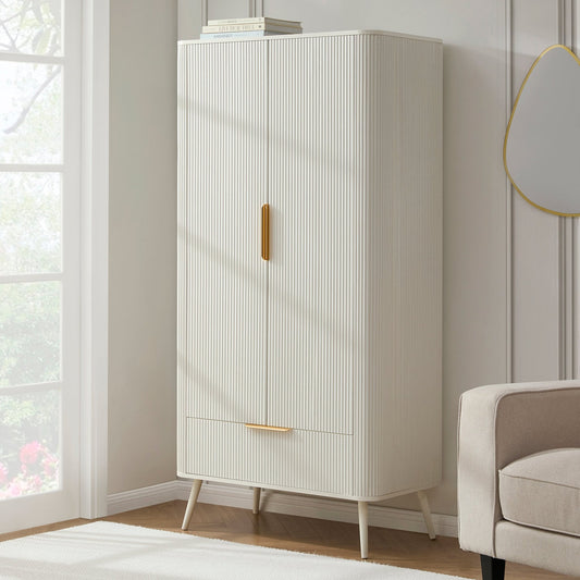 Hattie 2 Door Wardrobe - Warm White - DUSK