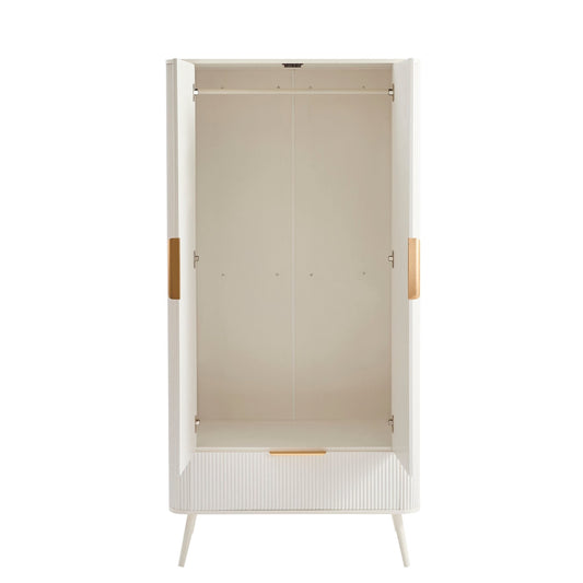 Hattie 2 Door Wardrobe - Warm White - DUSK