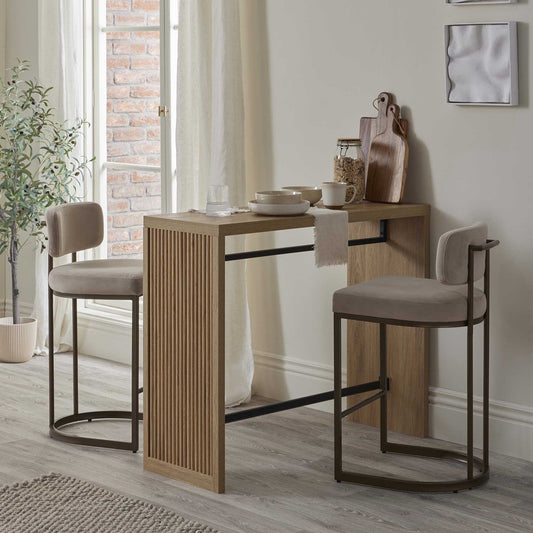 Hattie Breakfast Bar - Light Wood - DUSK