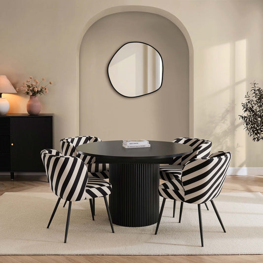 Hattie Oval Extendable 4 - 6 Seater Dining Table - Black - DUSK