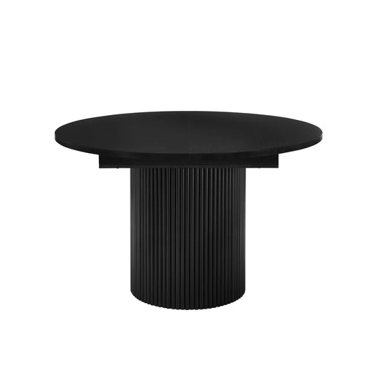 Hattie Oval Extendable 4 - 6 Seater Dining Table - Black - DUSK