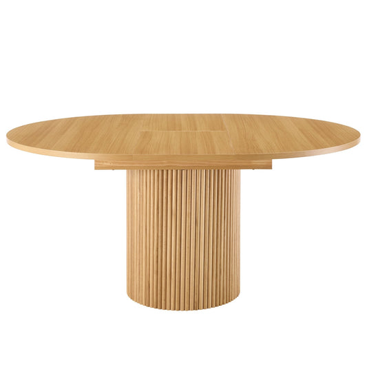 Hattie Oval Extendable 4 - 6 Seater Dining Table - Light Wood - DUSK