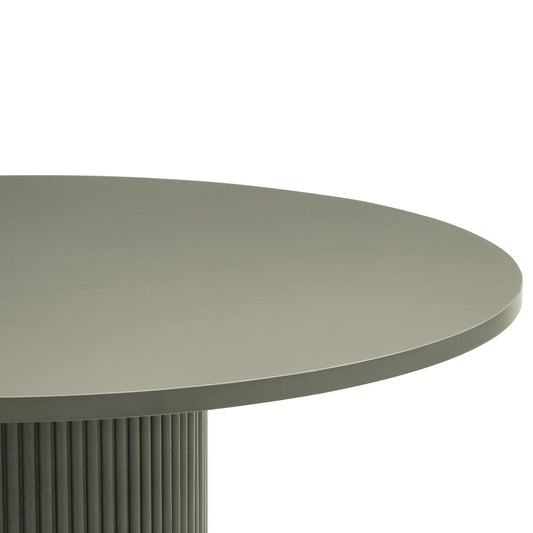 Hattie Panel Round 4 - 6 Seater Dining Table - Vetiver - DUSK