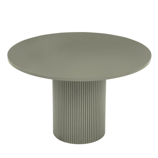 Hattie Panel Round 4 - 6 Seater Dining Table - Vetiver - DUSK