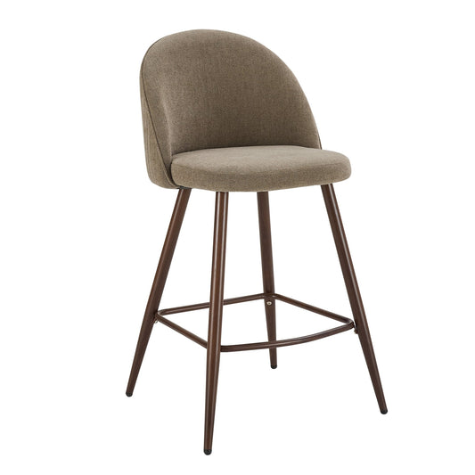 Hattie Set of 2 Barstools - Chenille Mushroom - DUSK