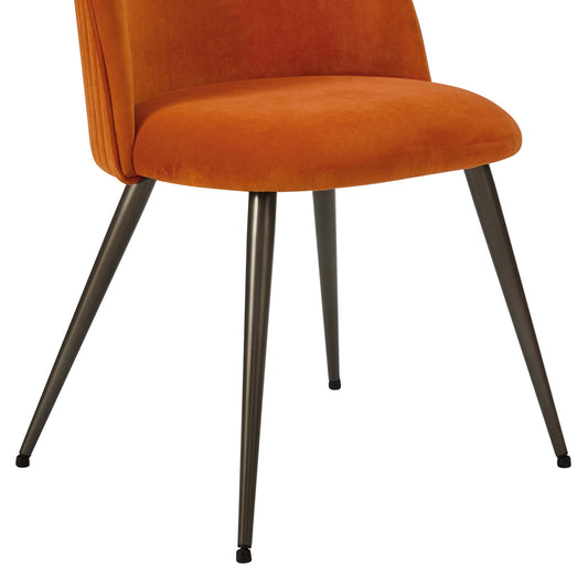 Hattie Set of 2 Dining Chairs - Bright Orange - DUSK
