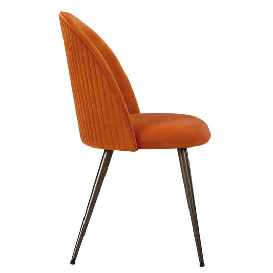 Hattie Set of 2 Dining Chairs - Bright Orange - DUSK