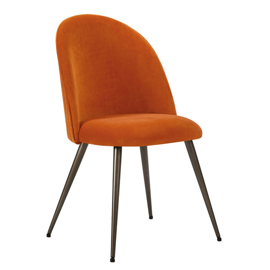 Hattie Set of 2 Dining Chairs - Bright Orange - DUSK