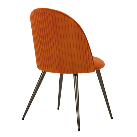Hattie Set of 2 Dining Chairs - Bright Orange - DUSK