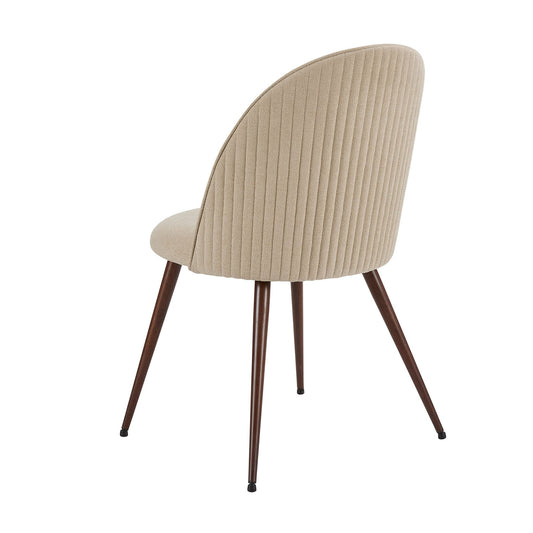 Hattie Set of 2 Dining Chairs - Chenille Oatmeal - DUSK