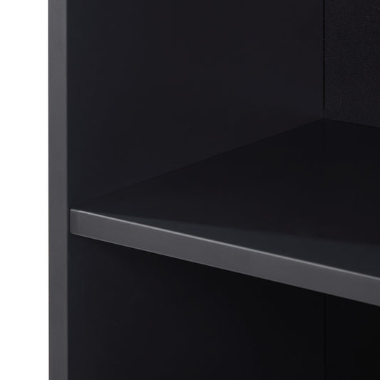 Hattie Tall Bathroom Storage Cabinet - Black - DUSK