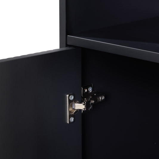 Hattie Tall Bathroom Storage Cabinet - Black - DUSK