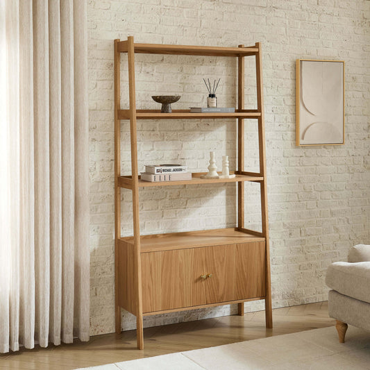 Heidi Oak Display Cabinet - Light Wood - DUSK