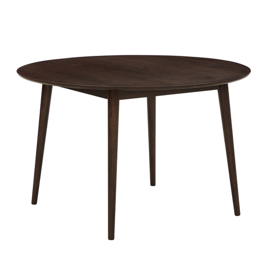 Heidi Solid Oak 4 - 6 Seater Round Dining Table - Walnut - DUSK