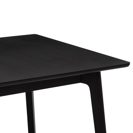 Heidi Solid Oak 4 - 8 Seater Extendable Dining Table - Black - DUSK