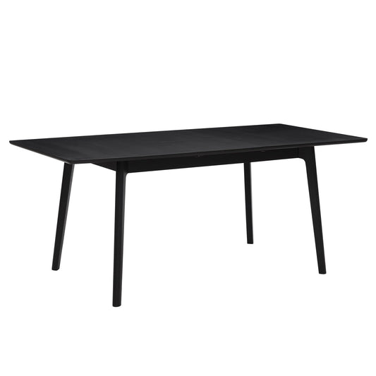 Heidi Solid Oak 4 - 8 Seater Extendable Dining Table - Black - DUSK