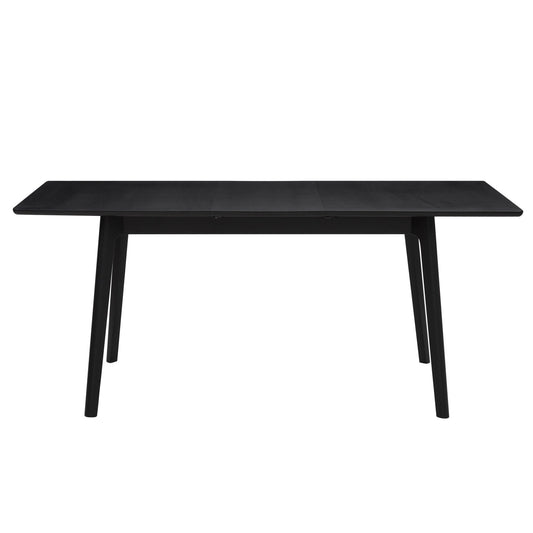 Heidi Solid Oak 4 - 8 Seater Extendable Dining Table - Black - DUSK