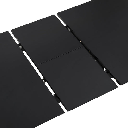 Heidi Solid Oak 4 - 8 Seater Extendable Dining Table - Black - DUSK