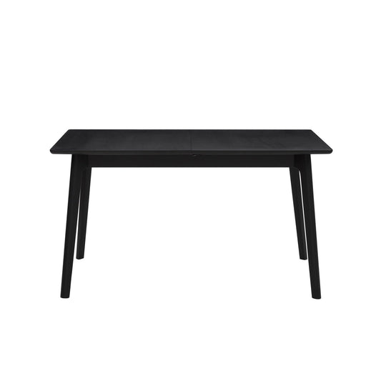 Heidi Solid Oak 4 - 8 Seater Extendable Dining Table - Black - DUSK