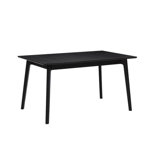 Heidi Solid Oak 4 - 8 Seater Extendable Dining Table - Black - DUSK