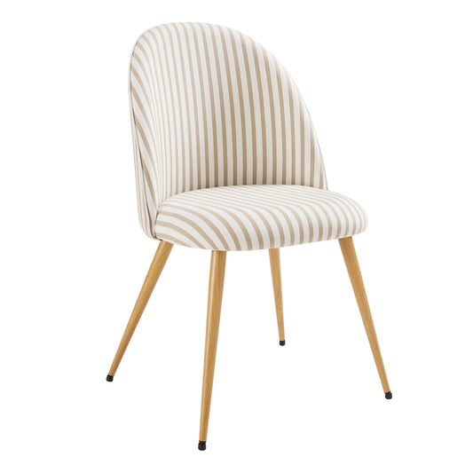 Iris Set of 2 Dining Chairs - Natural Stripe - DUSK