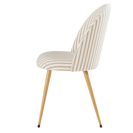 Iris Set of 2 Dining Chairs - Natural Stripe - DUSK