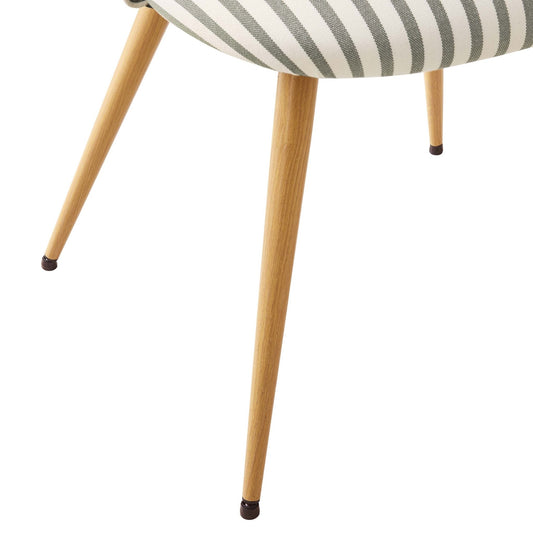 Iris Set of 2 Dining Chairs - Sage Stripe - DUSK