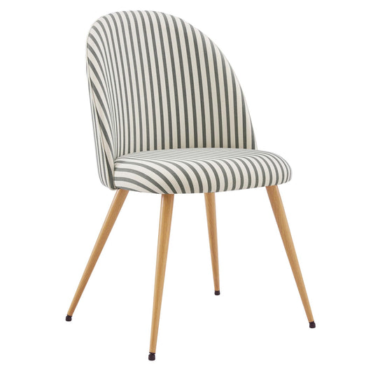 Iris Set of 2 Dining Chairs - Sage Stripe - DUSK