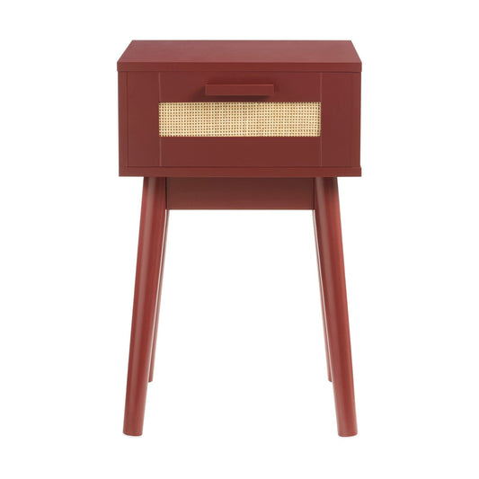 Isla 1 Drawer Nightstand - Burnt Red - DUSK